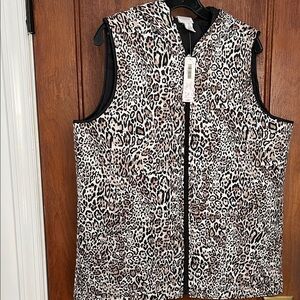 Chico's NWT Animal Print Women's Vest Size 2